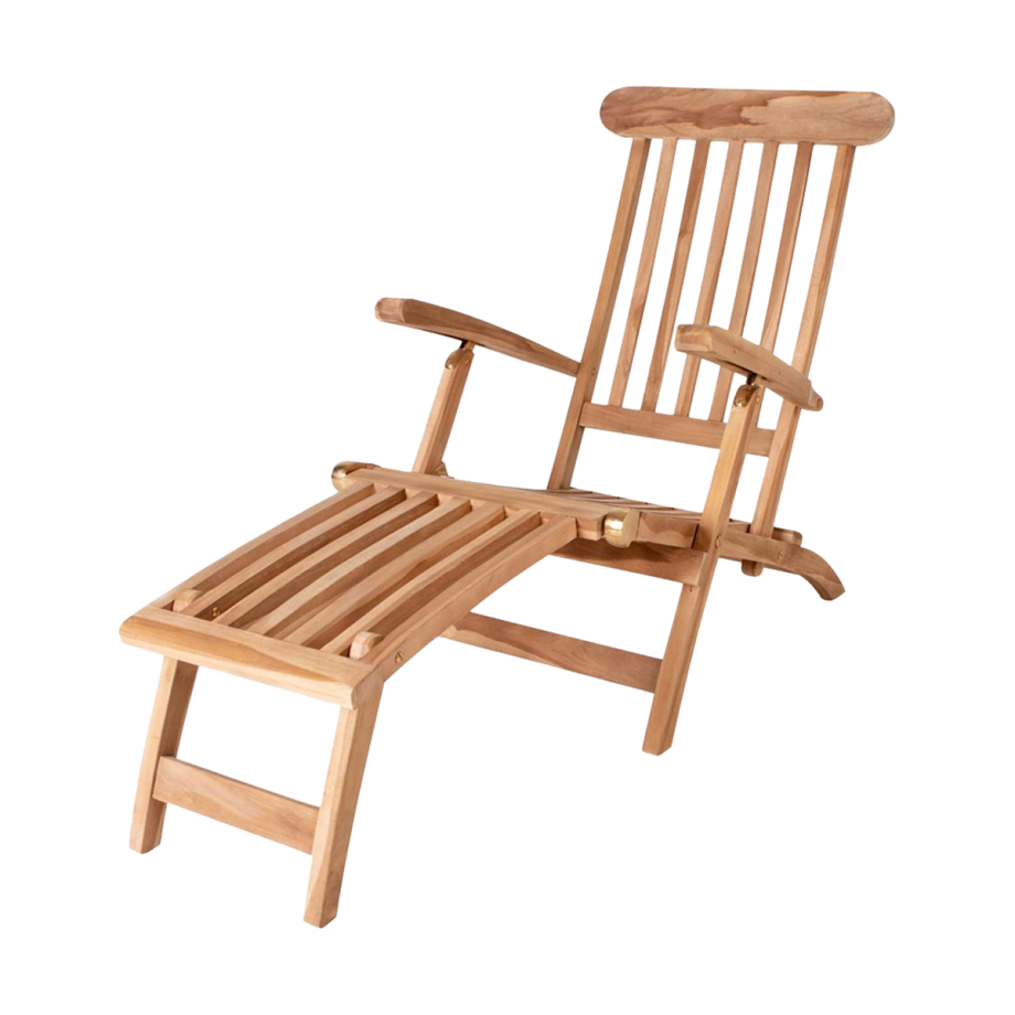 Jildou houten tuin loungestoel naturel Jildou houten tuin loungestoel naturel afbeelding 1