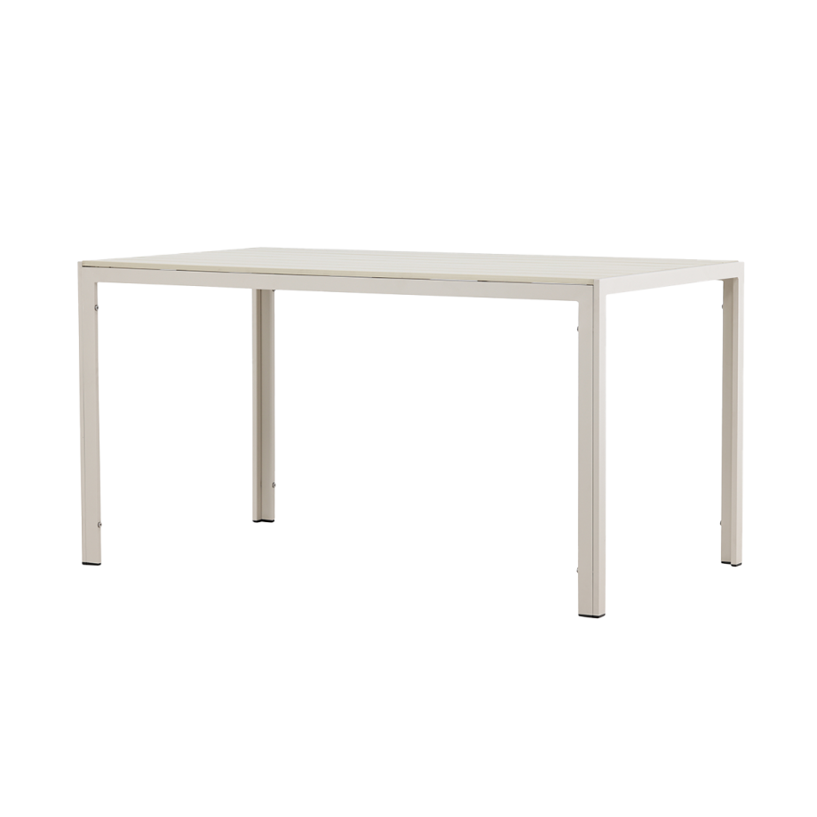 Joas polywood tuin eettafel beige - 140 x 90 cm afbeelding 1