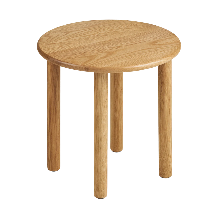 Joëlle ronde eikenhouten bijzettafel naturel - Ø 40 x 40 cm afbeelding 1