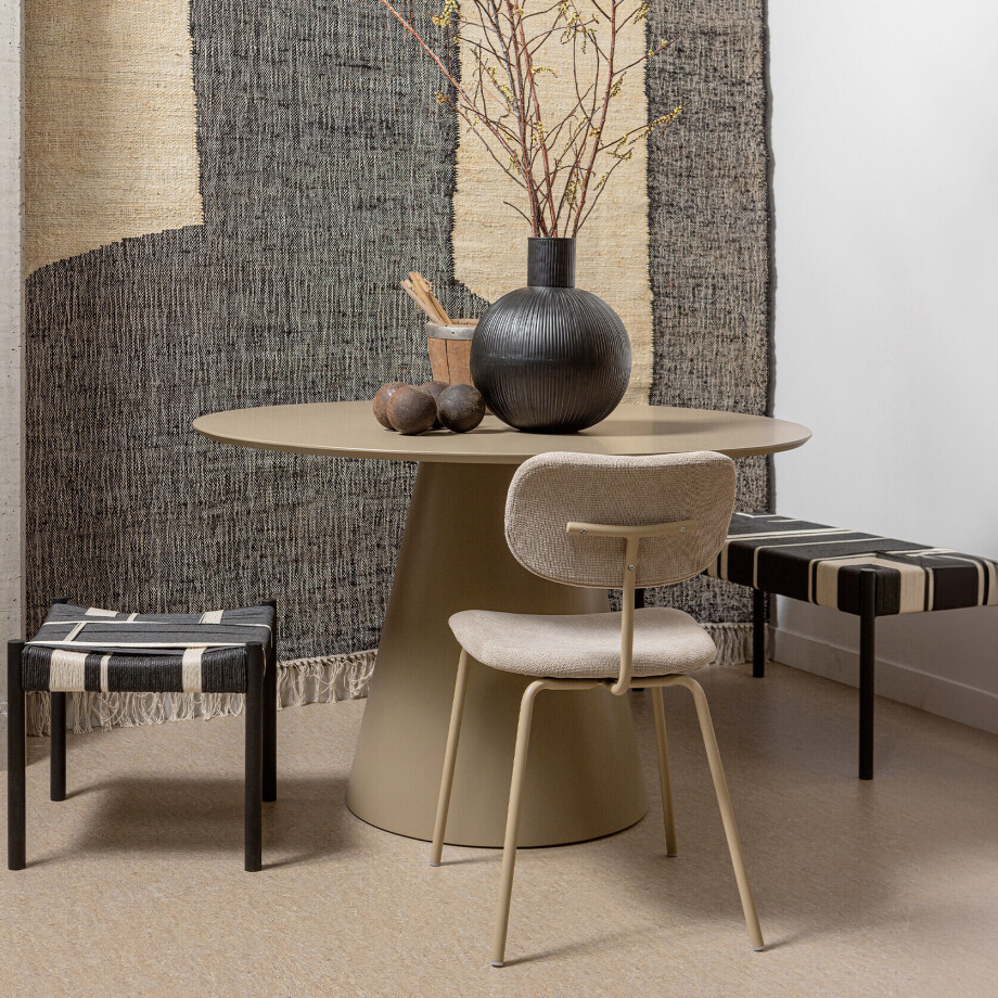 WOOOD Ronde Eettafel 'Jorre' 120cm, kleur Military Brown afbeelding 1