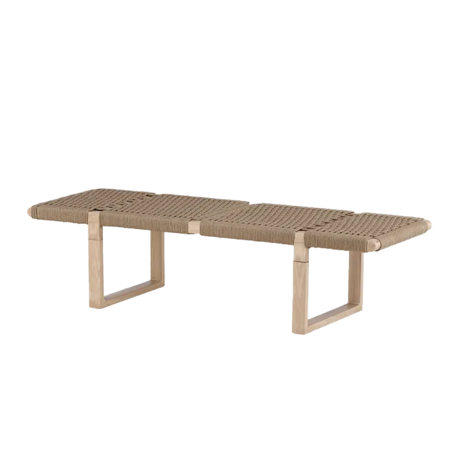 Jukka metalen bankje naturel - 140 x 36 cm Jukka metalen bankje naturel - 140 x 36 cm afbeelding 1