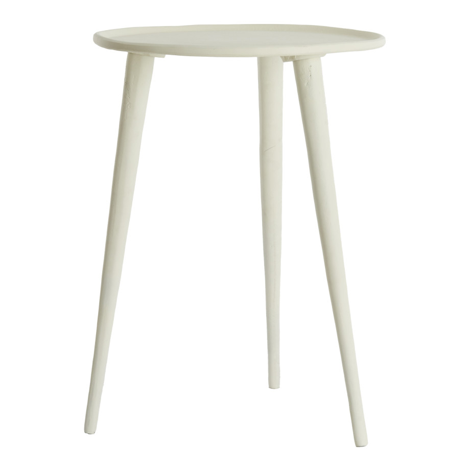 Light & Living Ronde Bijzettafel 'Babina' 36cm, kleur Crème afbeelding 1