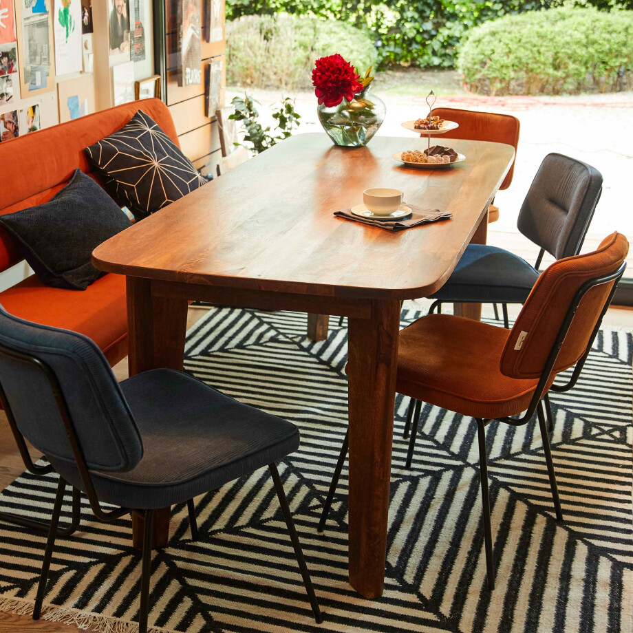 Tom Tailor Eettafel 'Kalea' Mangohout, 180 x 80cm Tom Tailor Eettafel 'Kalea' Mangohout, 180 x 80cm afbeelding