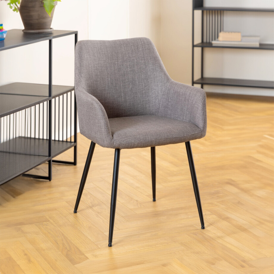 Bendt Eetkamerstoel 'Kalena' kleur Grijs/Bruin Bendt Eetkamerstoel 'Kalena' kleur Grijs/Bruin afbeelding 1