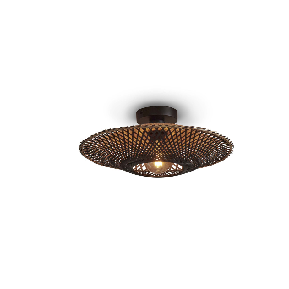 GOOD&MOJO Plafondlamp 'Kalimantan' Bamboe, 44cm, kleur Zwart/Naturel afbeelding 1