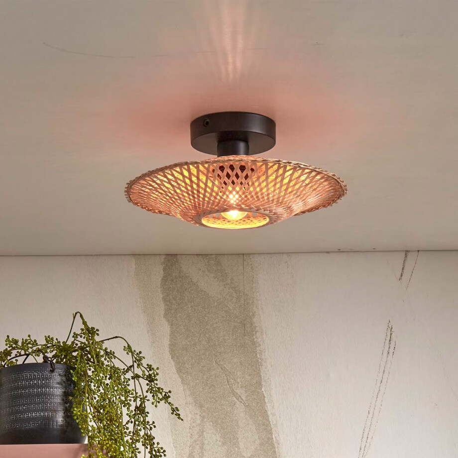 GOOD&MOJO Plafondlamp 'Kalimantan' Bamboe, 30cm, kleur Naturel GOOD&MOJO Plafondlamp 'Kalimantan' Bamboe, 30cm, kleur Naturel afbeelding 1