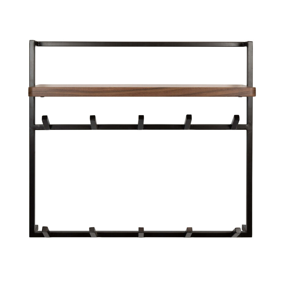 Kapstok Air Pure hoog 2x5 haken Massief acacia bruin afbeelding 1