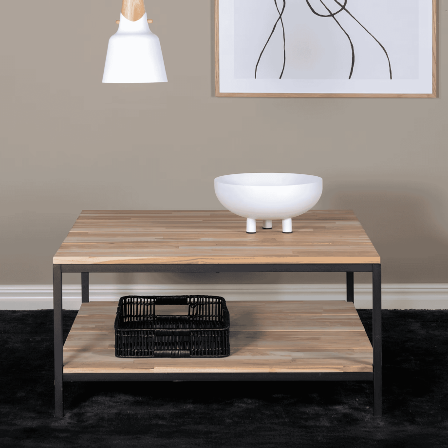 Nohr Salontafel 'Michaele' Teakhout, 80 x 80cm Nohr Salontafel 'Michaele' Teakhout, 80 x 80cm afbeelding 1