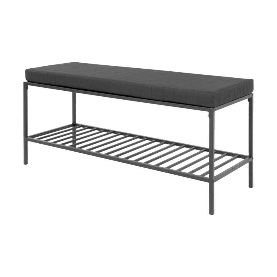 Karen houten bankje zwart - 100 x 36 cm Karen houten bankje zwart - 100 x 36 cm afbeelding 1