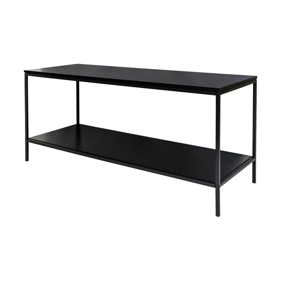 Karen houten wandkast zwart - 100 x 36 cm Karen houten wandkast zwart - 100 x 36 cm afbeelding 1