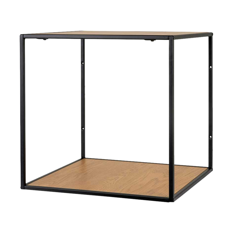 Karen metalen wandkubus naturel - 36 x 36 cm Karen metalen wandkubus naturel - 36 x 36 cm afbeelding 1