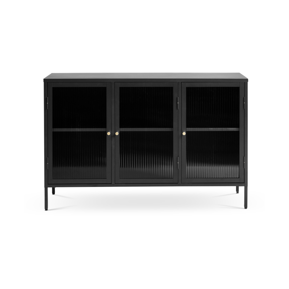 Katja metalen sideboard zwart - 132 x 40 cm Katja metalen sideboard zwart - 132 x 40 cm afbeelding 1