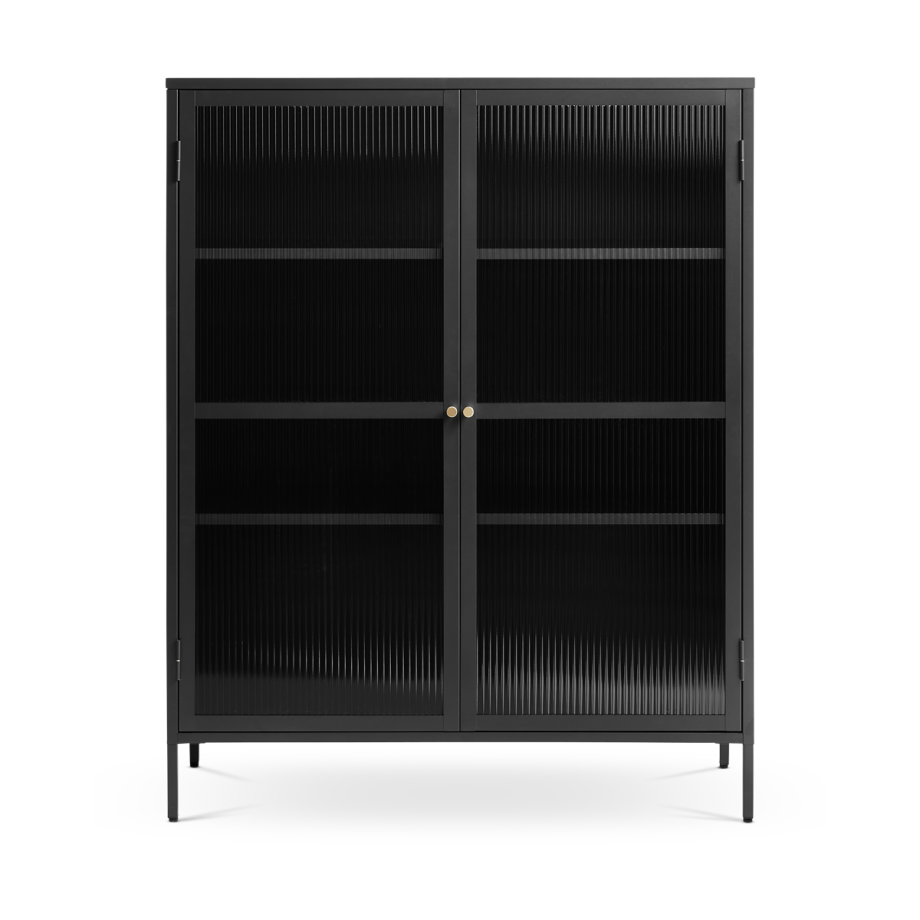 Katja metalen vitrinekast zwart - 111 x 140 cm Katja metalen vitrinekast zwart - 111 x 140 cm afbeelding 1