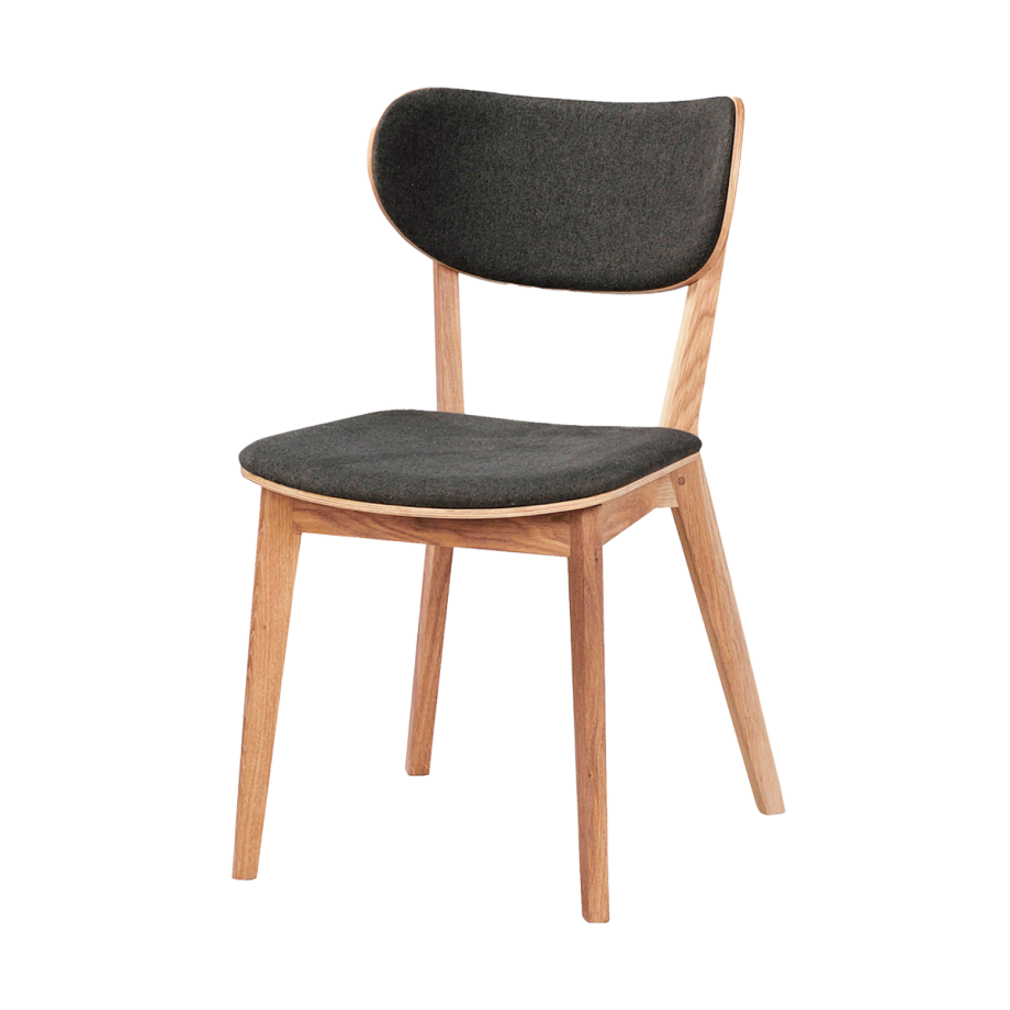 Kato eikenhouten eetkamerstoel naturel - met grijze zitting Kato eikenhouten eetkamerstoel naturel - met grijze zitting afbeelding 1
