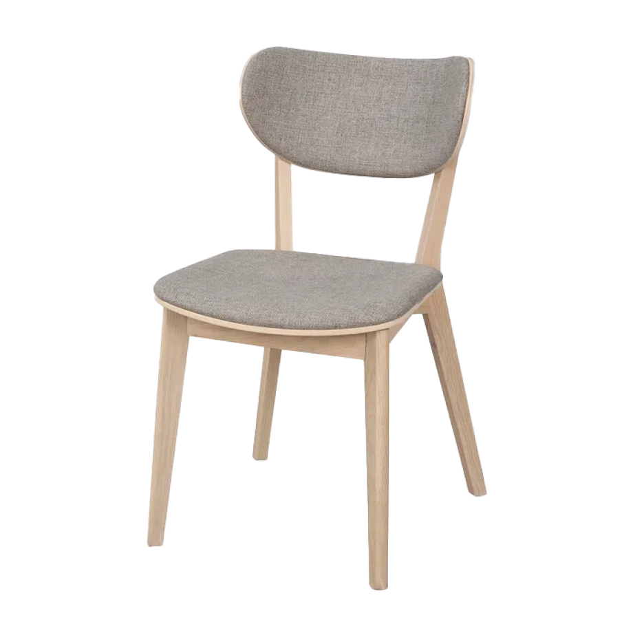 Kato eikenhouten eetkamerstoel whitewash lichtgrijs Kato eikenhouten eetkamerstoel whitewash lichtgrijs afbeelding 1