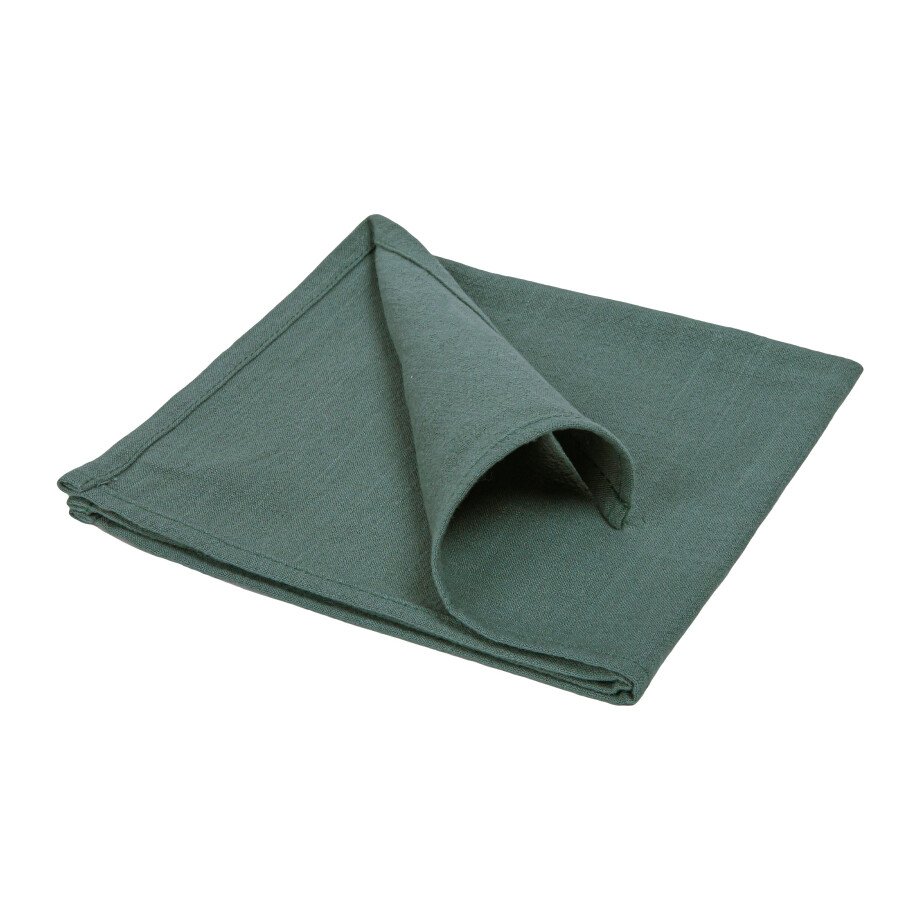 QUVIO Servet - Katoen - 40x40cm - Donkergroen afbeelding 1