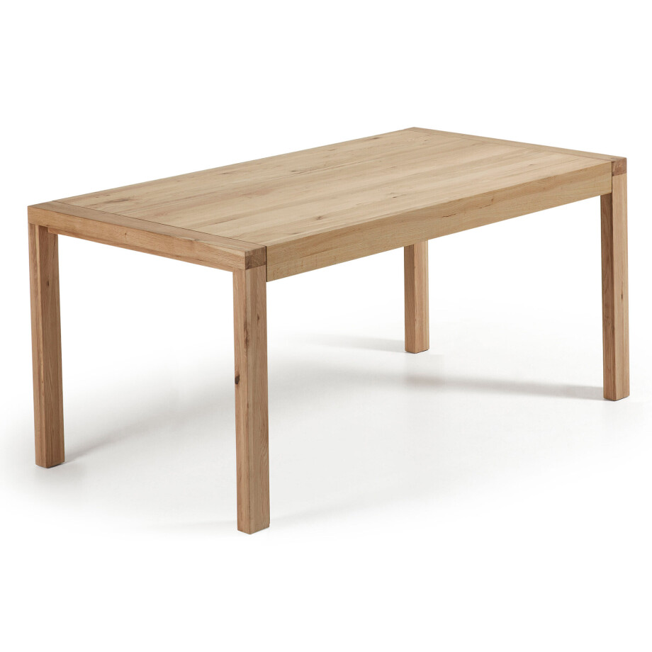 Kave Home Eettafel 'Briva' Eiken Naturel, 200 - 280 x 100cm Kave Home Eettafel 'Briva' Eiken Naturel, 200 - 280 x 100cm afbeelding