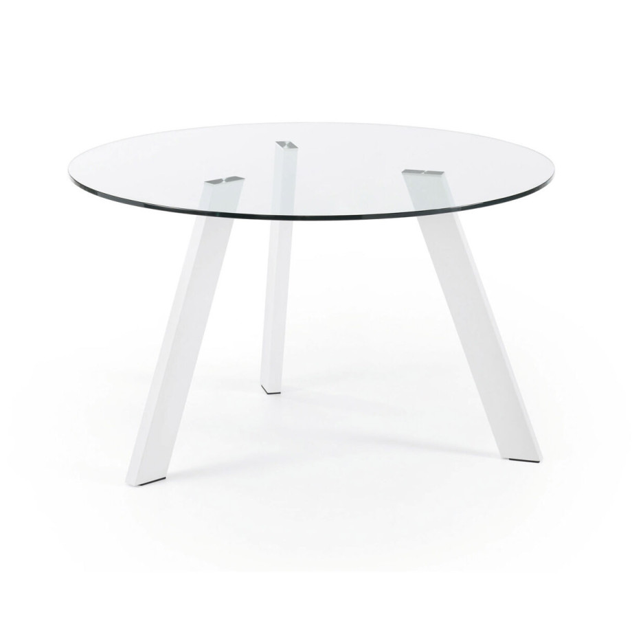 Kave Home Ronde Eettafel 'Carib' 130cm, kleur Wit afbeelding 