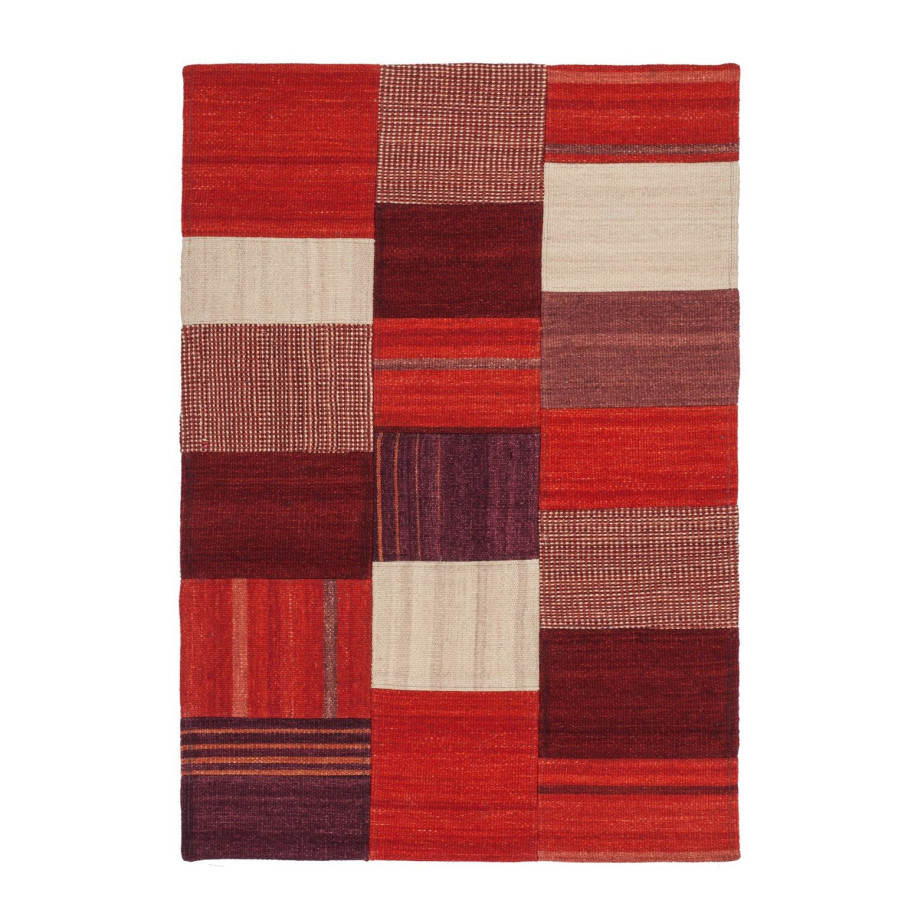 Kayoom Vloerkleed Radical 230 Handgeweven jacquard-kilim, hoogwaardige materiaalcombinatie afbeelding 1