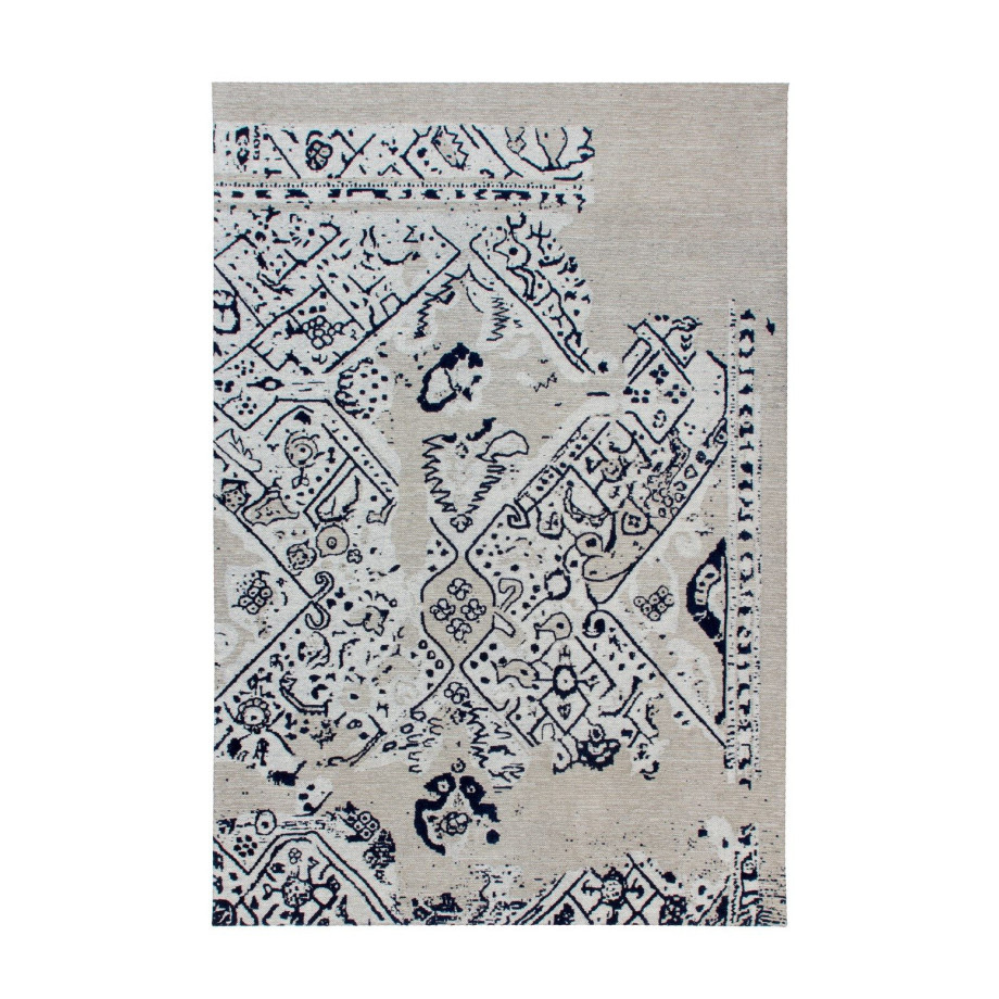 Kayoom Vloerkleed River 120 Jacquard, retro- en vintage-ontwerp, katoen achterkant afbeelding 1