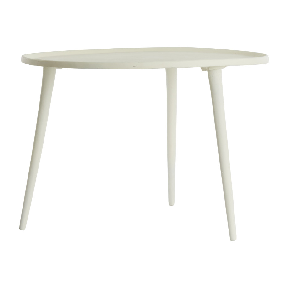 Light & Living Ronde Bijzettafel 'Babina' 59cm, kleur Crème afbeelding 1