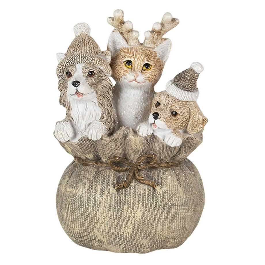 Kerstdecoratie Honden en kat | Clayre & Eef afbeelding 1