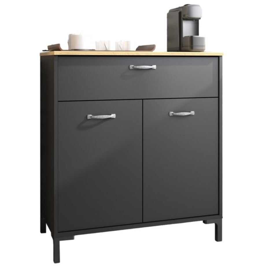 Keukenkast Fano 90 cm hoog antraciet Keukenkast Fano 90 cm hoog antraciet afbeelding 1