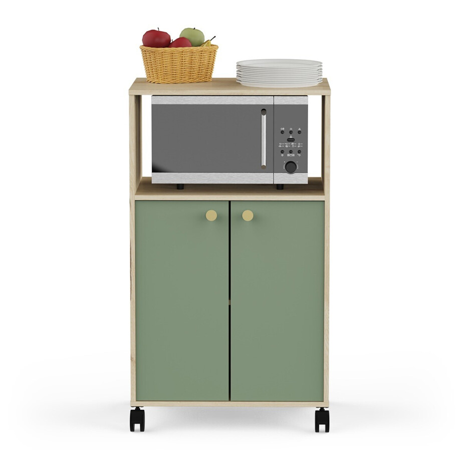Keukenkast Pistache 59x110 pistache met eiken afbeelding 1