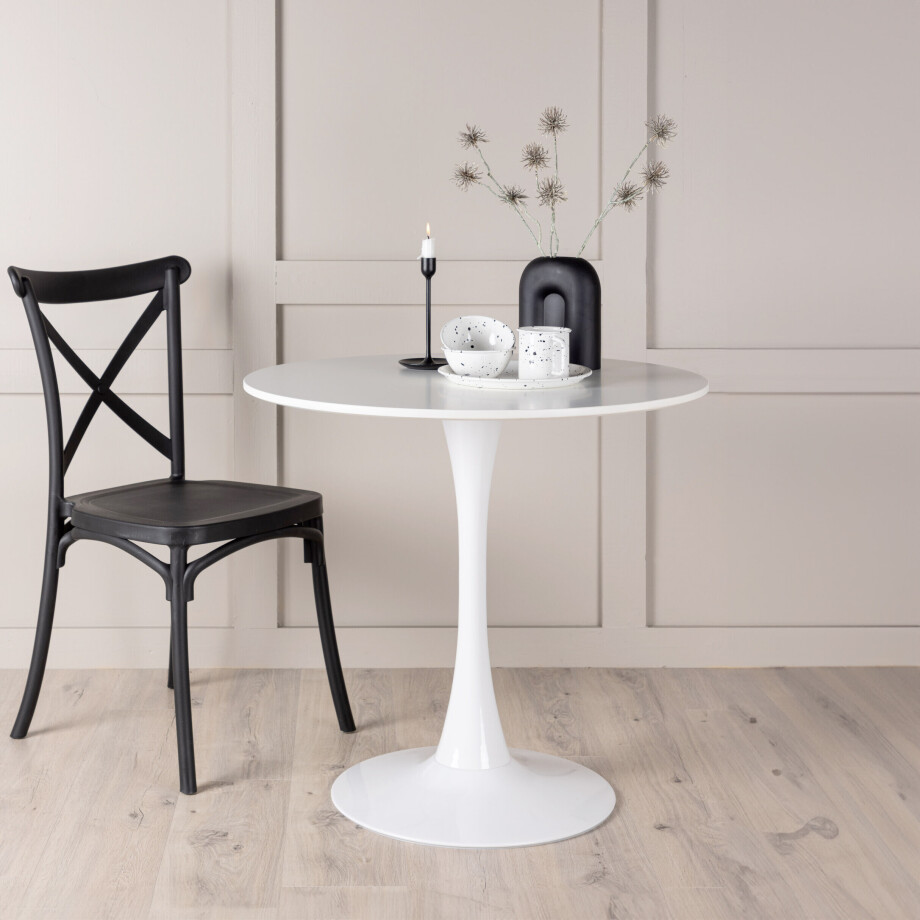 Nohr Ronde Bistrotafel 'Keywanda' 80cm, kleur wit afbeelding 1