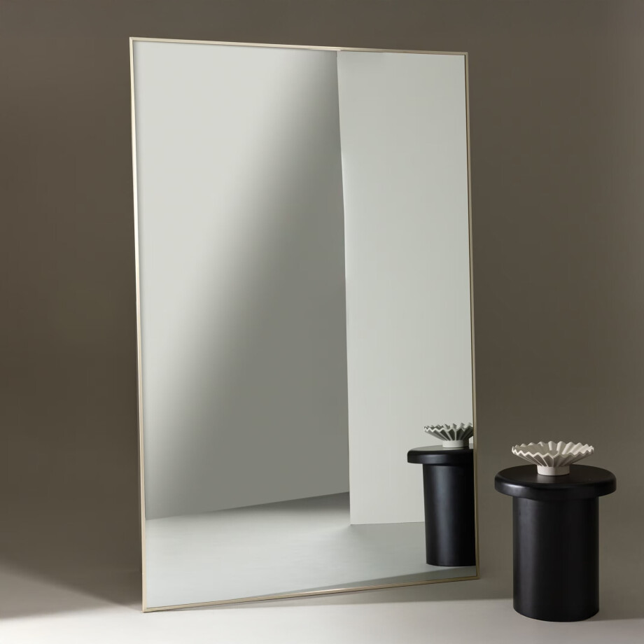 Nohr Brede Passpiegel 'Kimiko' 190 x 120cm, kleur Beige afbeelding 1