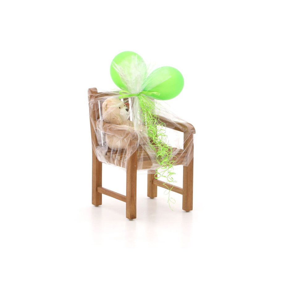 Kinder tuinstoel 35x40x56cm/KiKabeer Groot 30cm Bruin - Laagste prijsgarantie! afbeelding 1