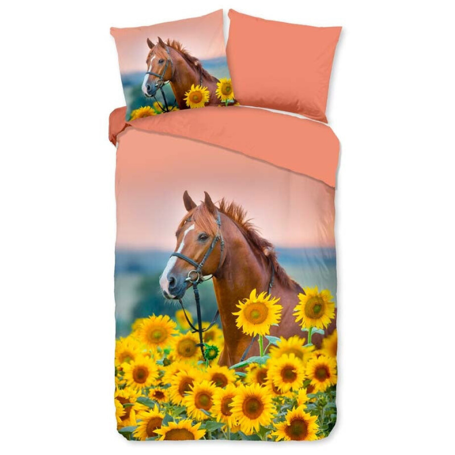 Kinderdekbedovertrek Katoen - 140x200 Cm Geel & Roze & Meerkleurig - Dieren & Natuur & Bloemen - Good Morning - Dekbed-Discounter.nl Kinderdekbedovertrek Katoen - 140x200 Cm Geel & Roze & Meerkleurig - Dieren & Natuur & Bloemen - Good Morning - Dekbed-Discounter.nl afbeelding 1