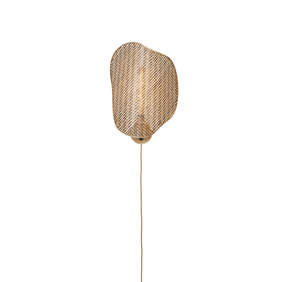 GOOD&MOJO Wandlamp 'Kinabalu' Bamboe, kleur Naturel/Bruin afbeelding 1