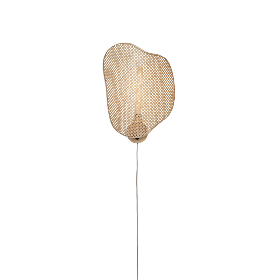 GOOD&MOJO Wandlamp 'Kinabalu' Bamboe, kleur Naturel afbeelding 1