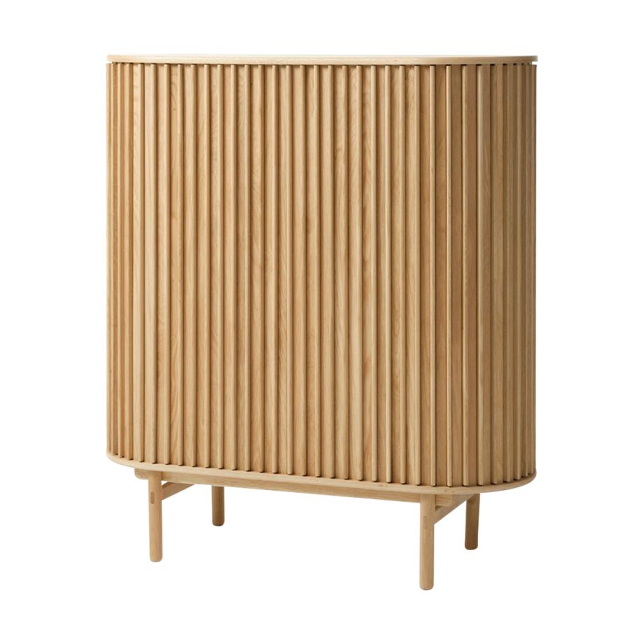 Kjeld houten opbergkast naturel - 110 x 125 cm afbeelding 1