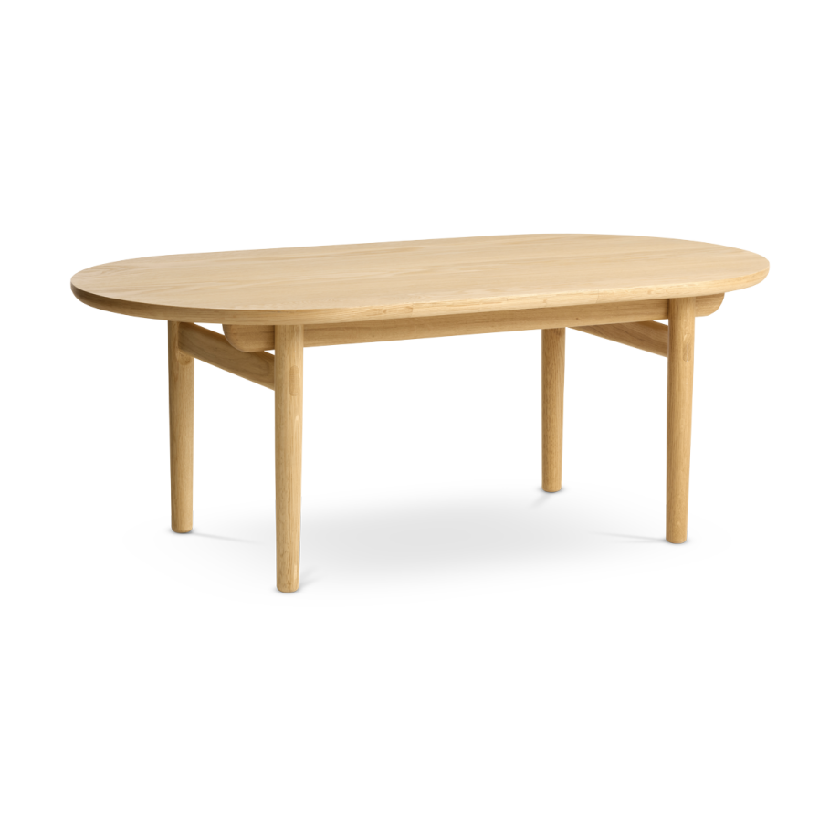 Kjeld houten salontafel naturel - 130 x 70 cm Kjeld houten salontafel naturel - 130 x 70 cm afbeelding 1