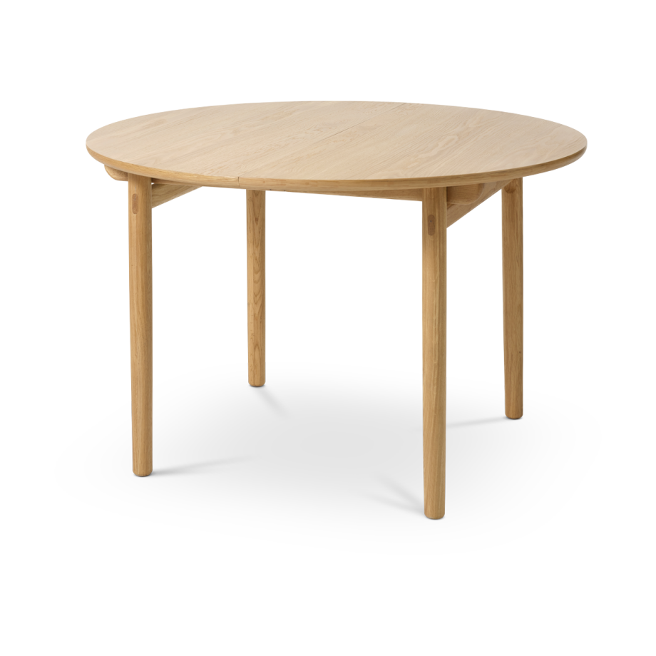 Kjeld verlengbare houten eettafel naturel - Ø120 cm Kjeld verlengbare houten eettafel naturel - Ø120 cm afbeelding 1