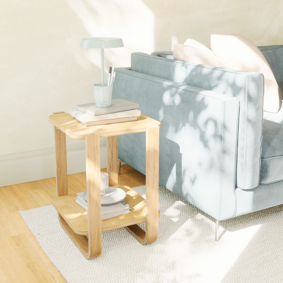 Umbra Bijzettafel 'Bellwood' 42 x 38cm, kleur Naturel afbeelding 1