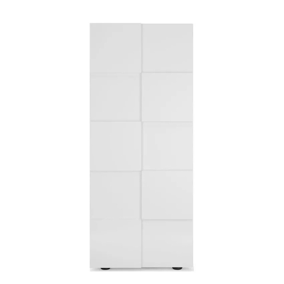 Kledingkast Dama 78x187 cm hoogglans wit Kledingkast Dama 78x187 cm hoogglans wit afbeelding 1