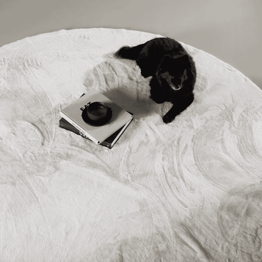 Nohr Rond Vloerkleed 'Kitrina' 200cm, kleur Wit afbeelding 1