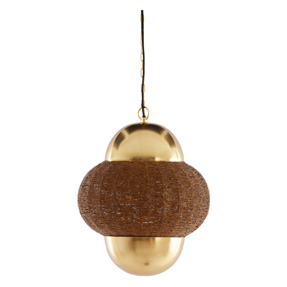 Light & Living Hanglamp 'Cetara' Kralen, 33cm, kleur Bruin/Brons Light & Living Hanglamp 'Cetara' Kralen, 33cm, kleur Bruin/Brons afbeelding 1