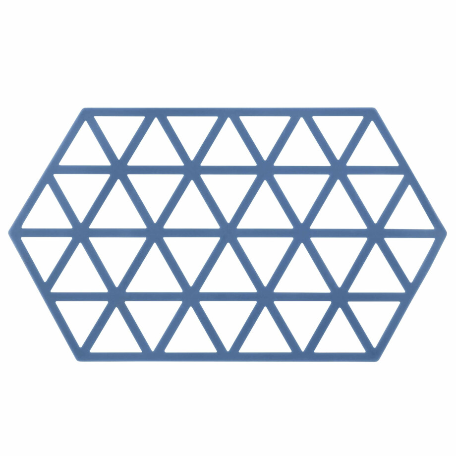Krumble Pannenonderzetter - Hexagon lang - 14 x 24 cm - Blauw afbeelding 1
