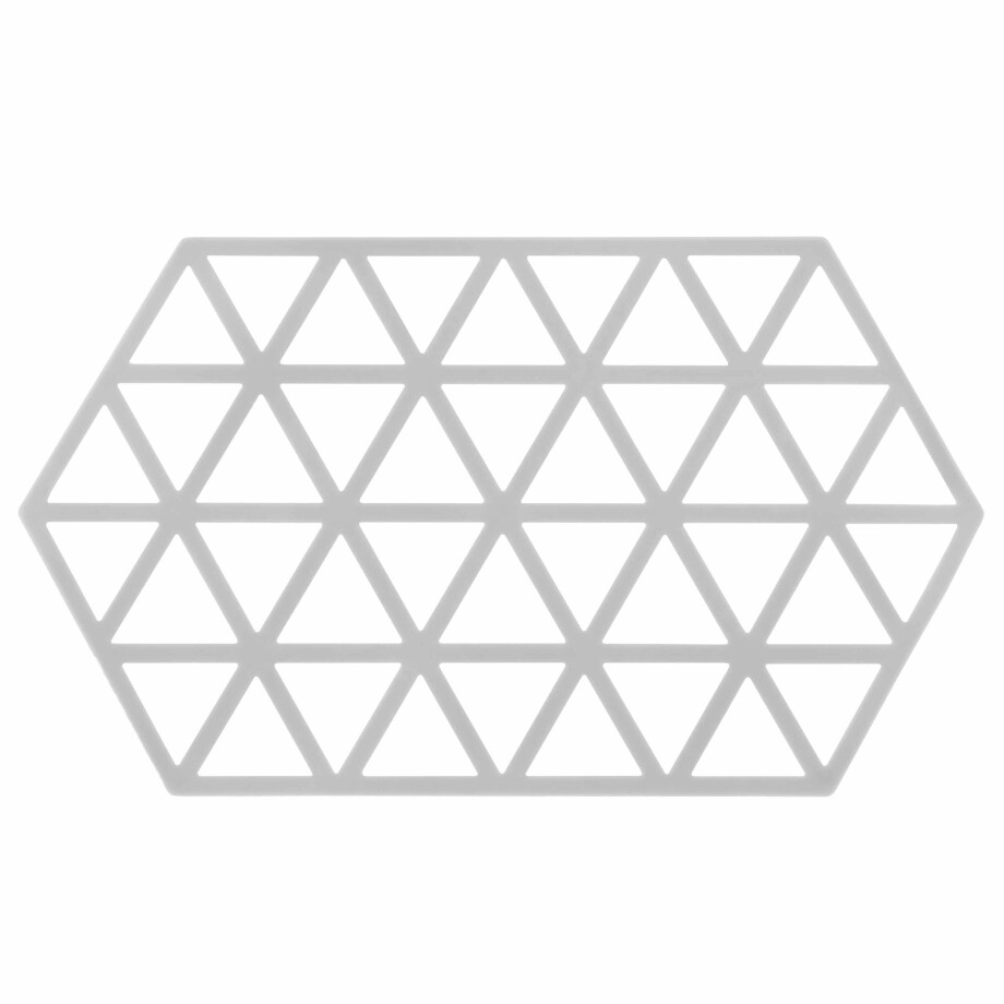 Krumble Pannenonderzetter - Hexagon lang - 14 x 24 cm - Grijs afbeelding 1