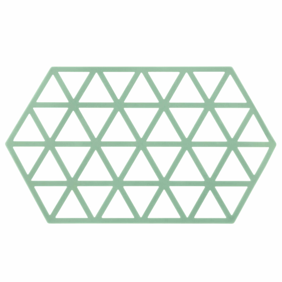 Krumble Pannenonderzetter - Hexagon lang - 14 x 24 cm - Groen afbeelding 1
