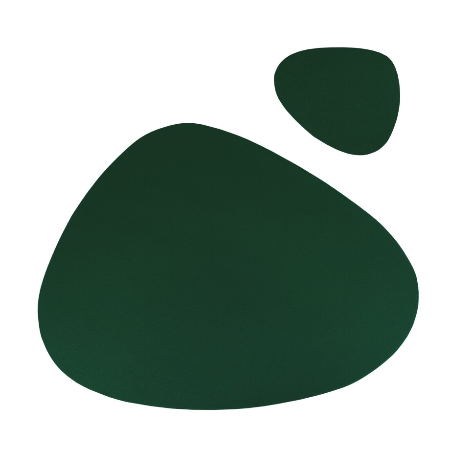 Krumble Placemat en onderzetter set - PU Leer - Groen afbeelding 1
