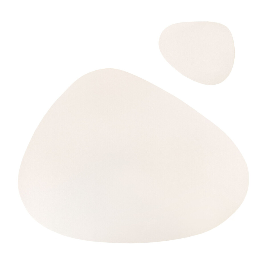 Krumble Placemat en onderzetter set - PU Leer - Wit afbeelding 1