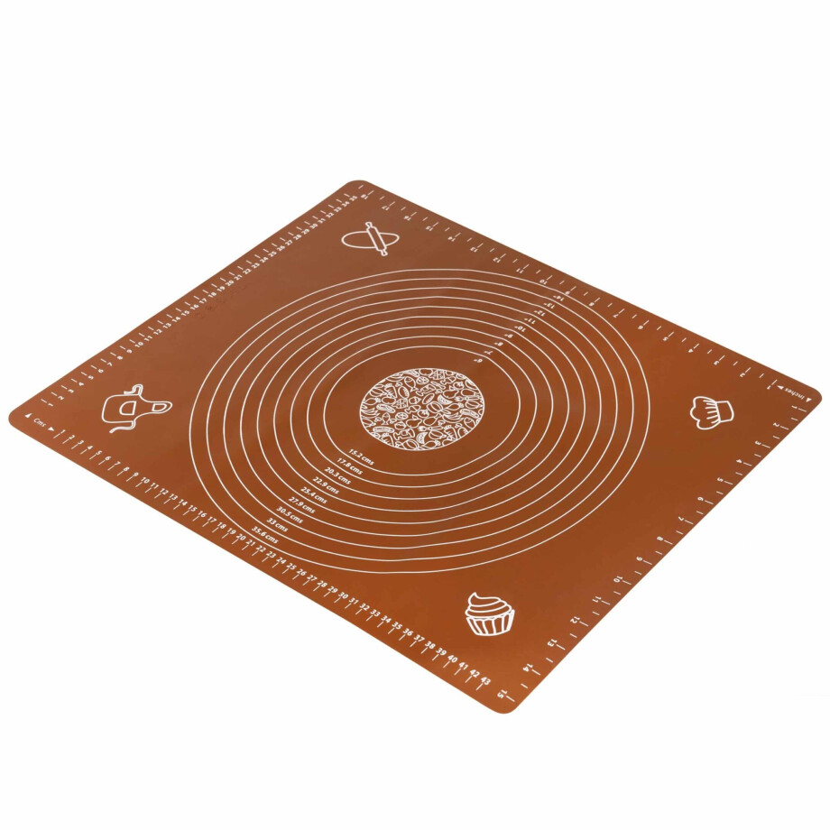 Krumble Siliconen bakmat met meeteenheden - 40 x 50 cm - Bruin afbeelding 1