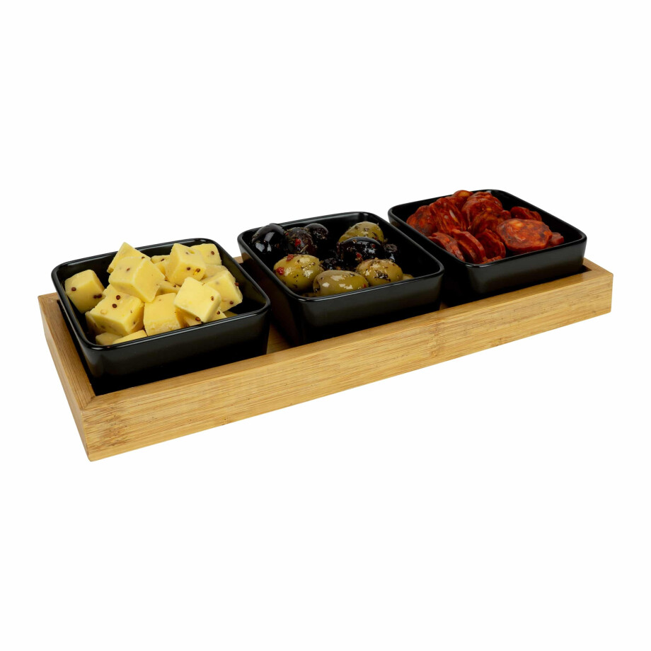Krumble Tapasschaaltjes op houten plank - 3 delig afbeelding 1