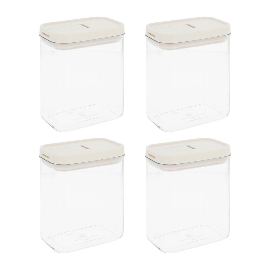 Krumble Voorraadpotten - Set van 4 - 1300 ml - Plastic afbeelding 1
