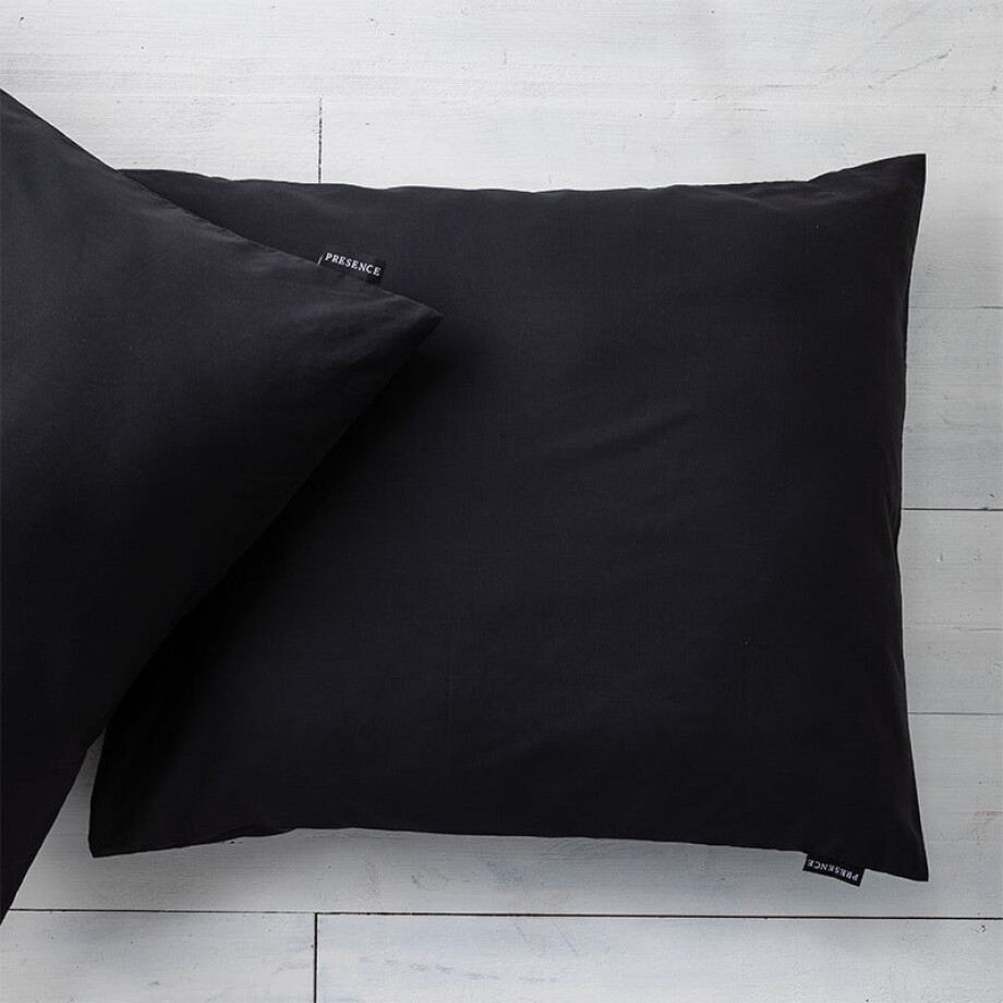 Kussenslopen Percale Katoen 2 PACK Effen Off Black Presence - Dekbed-Discounter.nl afbeelding 1